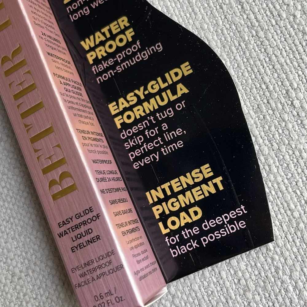 Too Faced Better Than Sex easy glide waterproof Liquid Eyeliner — deepest black